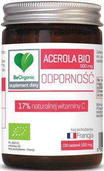 Suplement diety, Acerola BIO 17% witaminy C, 500mg BeOrganic 100 tabletek - BeOrganic