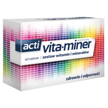 Suplement diety, Aflofarm, Acti Vita-Miner, 60 tabletek - Aflofarm