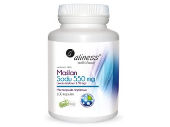 Suplement diety, Aliness, Maślan sodu, 550 mg, 100 kaps - Aliness