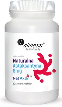 Suplement diety, ALINESS Naturalna Astaksantyna Nat Axtin 8 mg 60 kaps. - Aliness