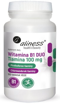 Suplement diety, Aliness, Witamina B1 (Tiamina) DUO 100 mg x 100 vege tab. - MedicaLine