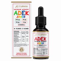 Suplement diety, Alto pharma - Naturalna Witamina ADEK JUNIOR COMPLEX A, D3, E,K2 MK-7, Krople, 30ml Inna marka