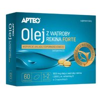 Suplement diety, Apteo, Olej z wątroby rekina Forte, 60 kaps. APTEO