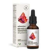 Suplement diety, Aura herbals, Witamina D + K2 w kroplachm, 30 ml