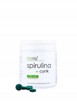 Suplement diety, Bioalgi, Spirulina + Cynk, 250 tab. - bioalgi