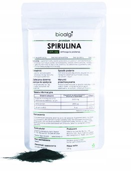 Suplement diety, Bioalgi, Spirulina proszek, 150g - bioalgi