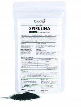 Suplement diety, Bioalgi, Spirulina proszek, 240g - bioalgi