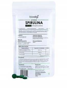 Suplement diety, Bioalgi, Spirulina tabletki, 500 mg, 800 tab. - bioalgi