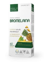 Suplement diety, Bromelaina 270mg 60 kapsułek Medica Herbs UKŁAD POKARMOWY