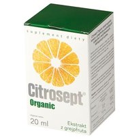 Suplement diety, Citrosept Organic, ekstrakt z grejpfruta, 20 ml Cintamani