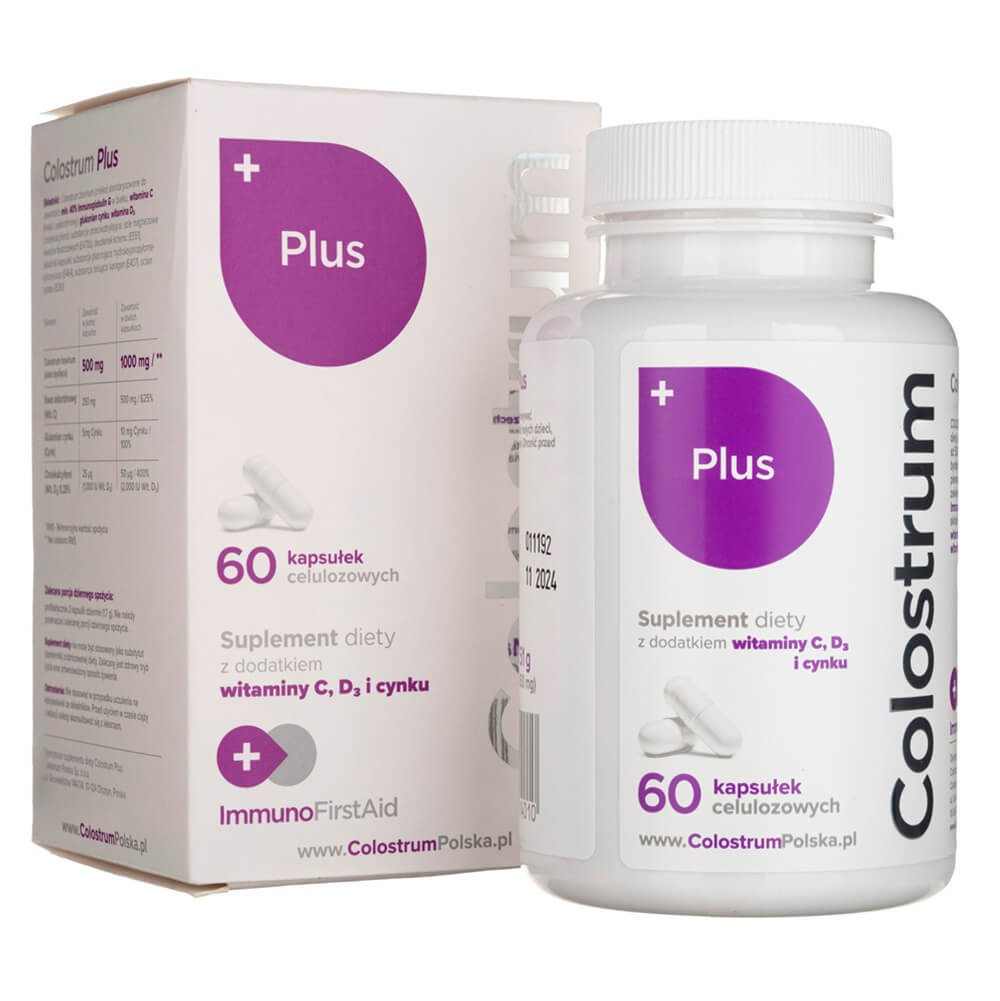 Suplement diety, Colostrum PLUS 500 mg, 60 kaps. | Sklep EMPIK.COM