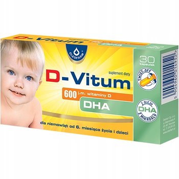 Suplement diety, D-VITUM 600 DHA witamina D KAPSUŁKI twist-off 30 - D-vitum