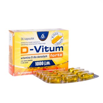 Suplement diety, D-Vitum forte 1000 j.m. 36 kapsułek - D-vitum