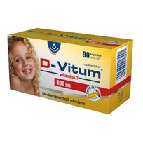 Suplement diety, D-Vitum Witamina D 800 j.m., 90 kapsułek twist-off Oleofarm