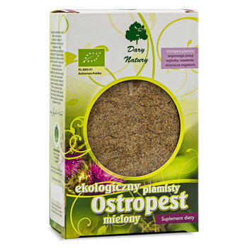 Suplement diety, Dary Natury, Ostropest Plamisty Mielony Bio, 100 g - Dary Natury