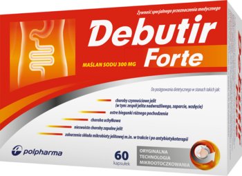 Suplement diety, Debutir Forte, 300 mg, 60 kapsułek - Polpharma