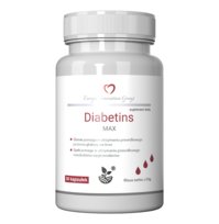 Suplement Diety Diabetins Max - Kapsułki z Chromem, Morwą Białą i Cynkiem op. - All Herbals, 30 kaps.