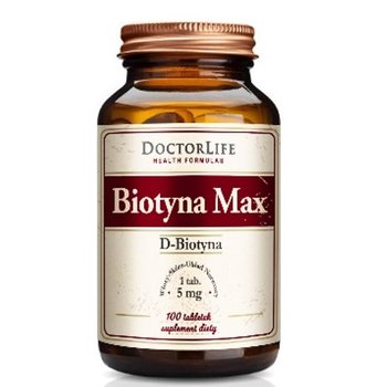 Suplement diety, Doctor Life, Biotyna Max D-Biotyna 5 mg, 100 tabletek - Doctor Life