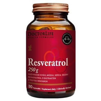 Suplement diety, Doctor Life, Resveratrol resweratrol z ekstratem z pestek winogron 250 mg, 30 kapsułek - Doctor Life