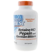 Suplement diety DOCTOR'S BEST Betaine Hcl Pepsin & Gentian Bitters, 360 kapsułek