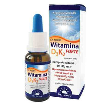 Suplement diety, Dr. Jacobs, witamina D3K2 Forte krople, 20 ml  - Dr.Jacob's