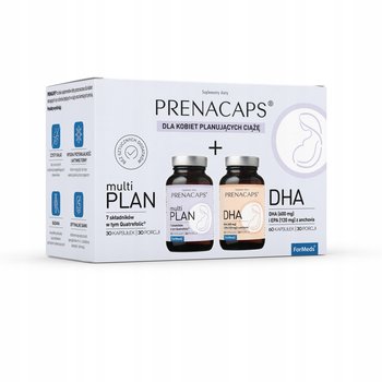 Suplement diety, Formeds, Prenacaps Multiplan + DHA, Zestaw Planowania Ciąży - Formeds