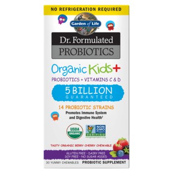 Suplement diety, Garden of Life, Organic Kids + Probiotics + Vitamins C + D, 30 tab. - Garden of Life