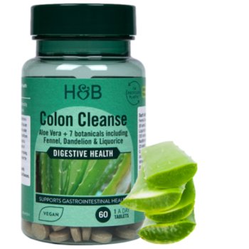 Suplement diety, Holland & Barrett Colon Cleanse aloes Oczyszczanie jelita grubego - 60 tabletek - Holland & Barrett
