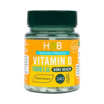 Suplement diety, Holland & Barrett, Vitamin D3 1000 IU 25 mcg, 240 kaps. - Inna marka