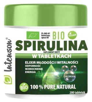 Suplement diety, Intenson, Bio Spirulina 100% 200 tab. - Intenson
