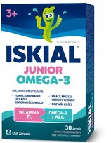 Suplement diety, Iskial Junior Omega-3 Witamina D Smak Truskawkowy Żelki 30 szt. Iskial
