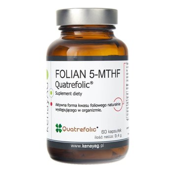 Suplement diety, Kenay, Folian 5-MTHF Quatrefolic®, 60 kaps. - Kenay