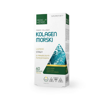 Suplement diety, Kolagen morski (marine collagen) 450mg Medica Herbs STAWY KOŚCIE ŚCIĘGNA - Medica Herbs