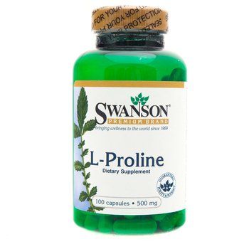 Suplement diety L-Prolina SWANSON, 500 mg, 100 kapsułek - Swanson