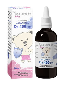 Suplement diety, Linocomplex Baby Witamina D3 w Kroplach 400 j.m. 30ml - Linoderm