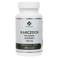 Suplement diety, MedFuture, Karczoch ekstrakt 650mg, 60 kaps. MedFuture