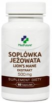 Suplement diety, MedFuture, Spolówka Jeżowata ekstrakt 500 mg, 60 kaps. MedFuture