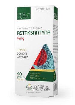 Suplement diety, Medica Herbs, Astaksantyna, zdrowa skóra, 6mg - Medica Herbs