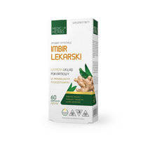 Suplement diety, Medica Herbs, Imbir lekarski (ginger), Układ pokarmowy, odporność, 600 mg