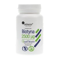 Suplement diety, MedicaLine, Aliness Biotyna 2500 mcg QualiBiotin®, 120 tabletek