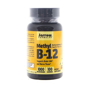 Suplement diety, Methyl B-12 JARROW FORMULAS, 1000 mcg, 100 pastylek - Jarrow Formulas