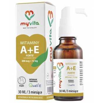 Suplement diety, MyVita - Witamina A+E (800 mcg + 12 mg) - Krople forte - 30 ml - MyVita