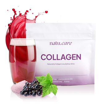 Suplement Diety, Natu Care, Kolagen Rybi Do Picia, Proszek, Na Zmarszczki, Czarna Porzeczka, 30 Dni - Natu Care