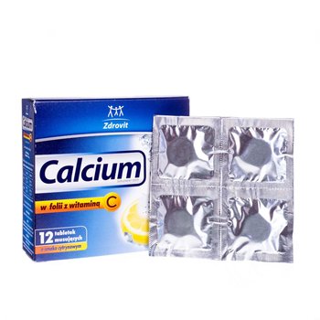 Suplement diety, Natur Produkt, Calcium z Witaminą C, smak cytrynowy, 12 tabletek musujących - Natur Produkt