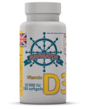 Suplement diety, Navigator Witamina D3 10000 IU - 180 kapsułek - Navigator