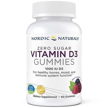 Suplement diety, Nordic Naturals Witamina D3 60 żelek bez cukru o smaku jagodowym - Nordic Naturals