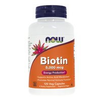 Suplement diety NOW FOODS Biotyna 5000 mcg, 120 kapsułek Now Foods