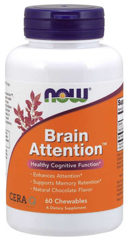 Suplement diety, Now Foods, Brain Attention, 60 Tabletek   - Inna marka
