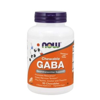 Suplement diety, Now Foods, GABA 250 mg, 90 tabletek do ssania - Inna marka