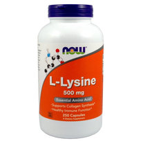 Suplement diety, Now Foods L-Lizyna 500Mg 250 Kaps. Now Foods